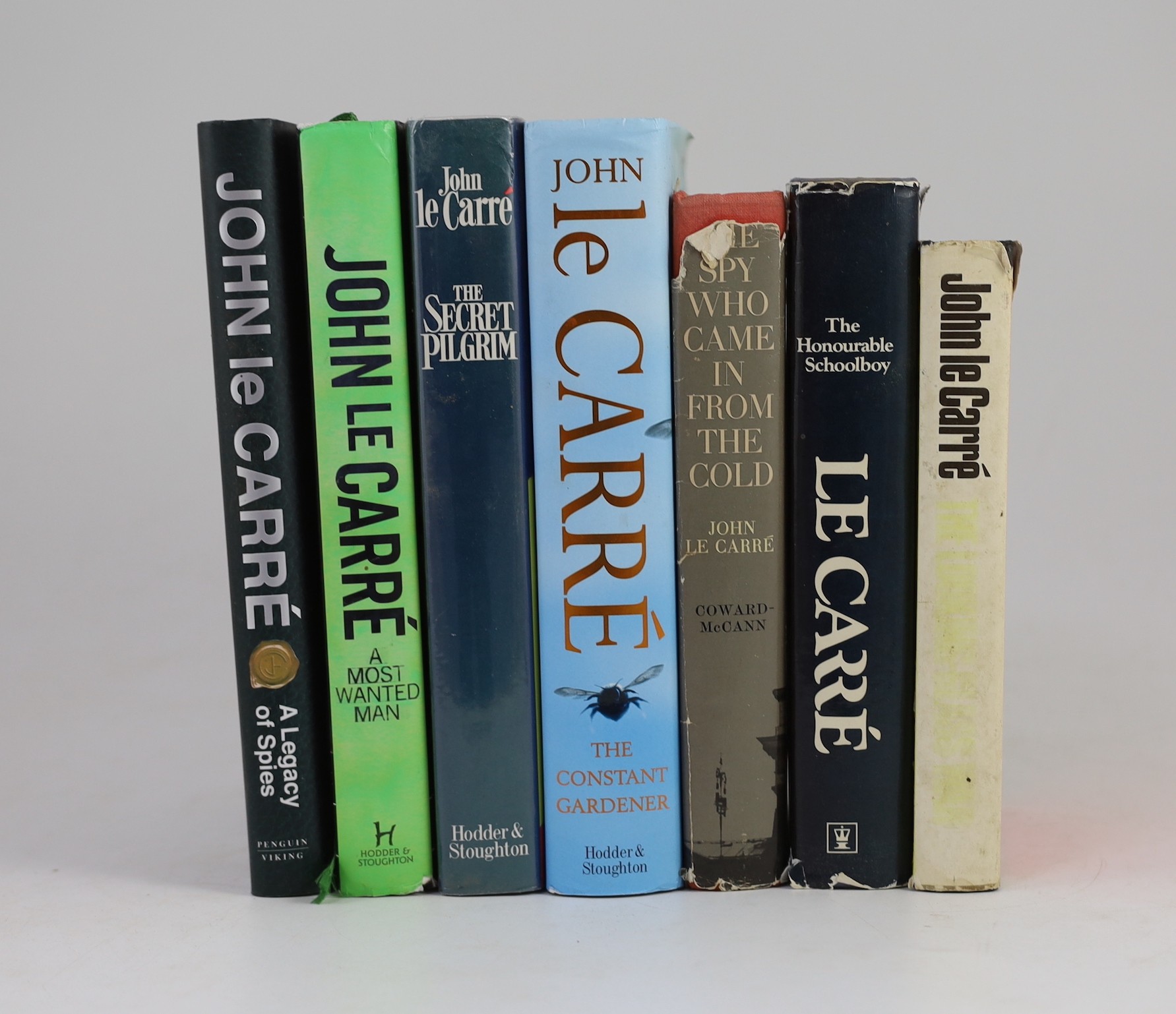 Le Carre, John - 7 Works - The Spy Who Came in from the Cold, 1st American edition, 8vo cloth, in torn d/j, Coward McCann, New York, 1964; The Honourable Schoolboy, 8vo, cloth in torn d/j, Hodder and Stoughton, London, t